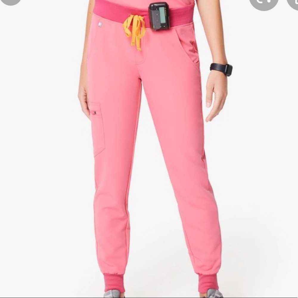 FIGS NEON PINK ZAMORA JOGGERS S NWT